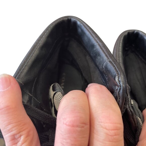 Coach Freesia Woman's Black Grey Signature HighTop Sneakers Size 8.5B SKU 9431 - Picture 9 of 16